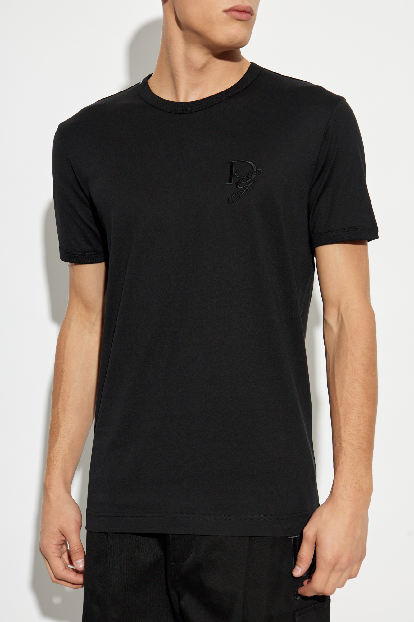 Black T-shirt with logo Dolce & Gabbana - Vitkac AS